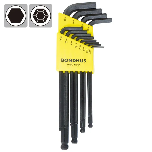 【BONDHUS】9pcs 1.5-10mm球型六角扳手 公制 10999 歷史價格詳細信息