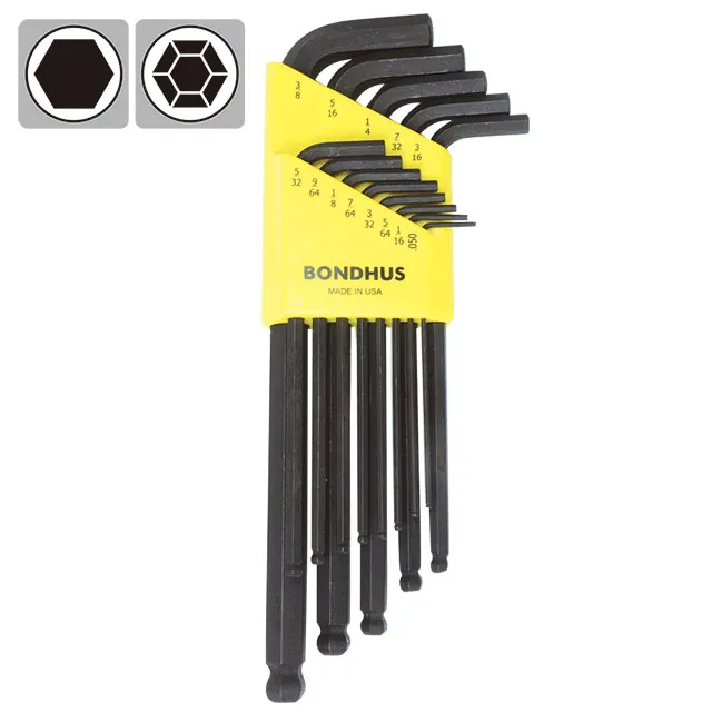 【BONDHUS】9pcs 1.5-10mm球型六角扳手 公制 10999 歷史價格詳細信息