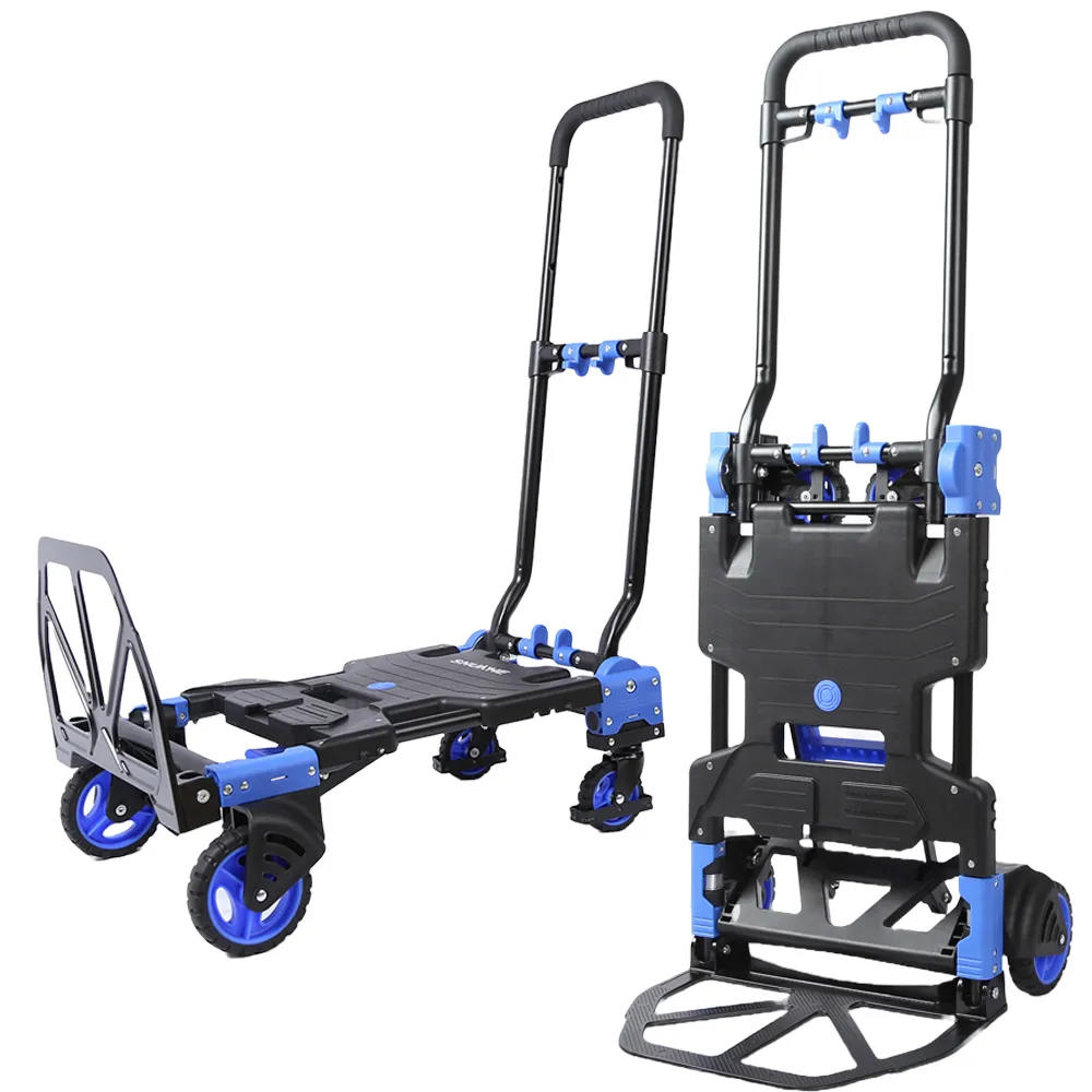 二合一疊手推車 摺疊平板車 搬運車 摺疊手推車 手拉車 拖車 搬運車  鋁合金 拉桿車 露營拖車 歷史價格詳細信息