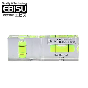 【日本EBISU】水晶平型水平尺-15×25×75㎜ ED-FL 造型美觀，隨身好攜帶 歷史價格詳細信息