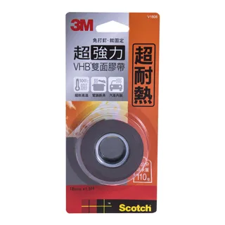 【3M】超強雙面膠帶-耐熱用12mm x1.5M  V1206N(黏貼 修補 居家修膳) 歷史價格詳細信息