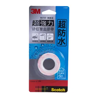 3M Scotch  防水專用超強力雙面膠帶 (V1207/V1807)【久大文具】 歷史價格詳細信息