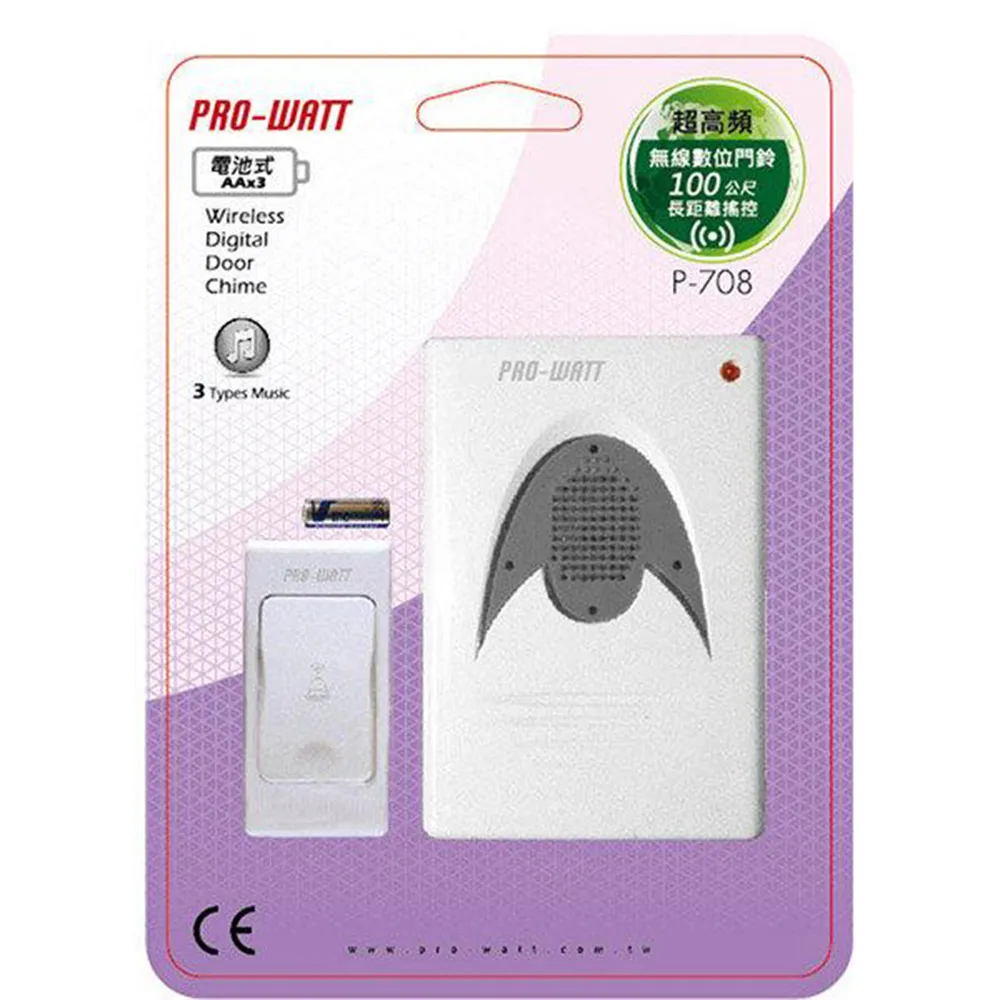 【PRO-WATT】超高頻無線數位門鈴(P-8519F) 歷史價格詳細信息