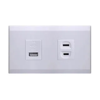 【月光系列基本款】雙USB+1接地插座 2入 歷史價格詳細信息