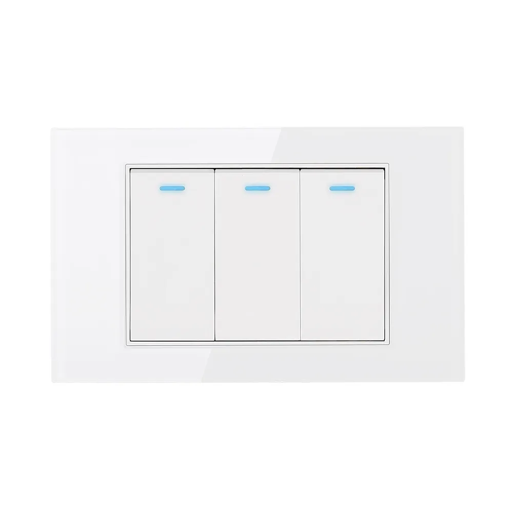 【易智快充】三開三孔電源插座面板-鋼化玻璃 歷史價格詳細信息
