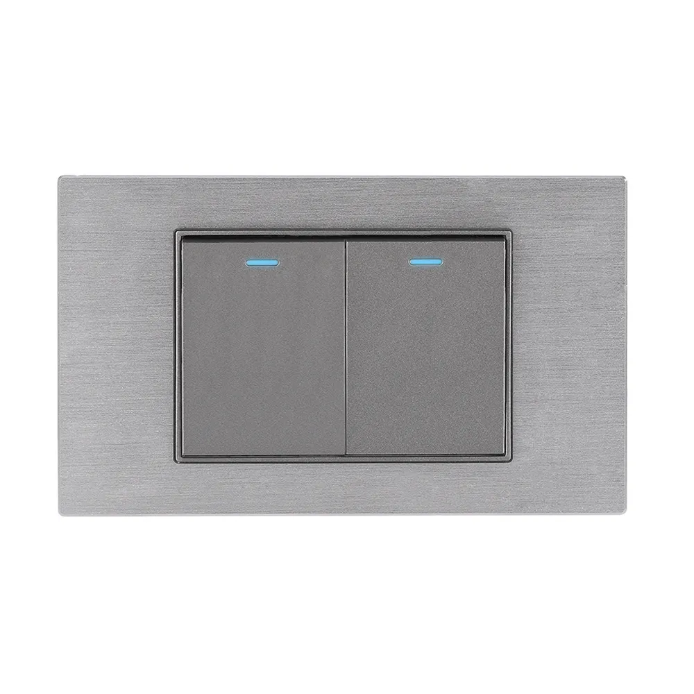 【易智快充】雙開-LED冷光開關面板|鋼化玻璃面板 歷史價格詳細信息