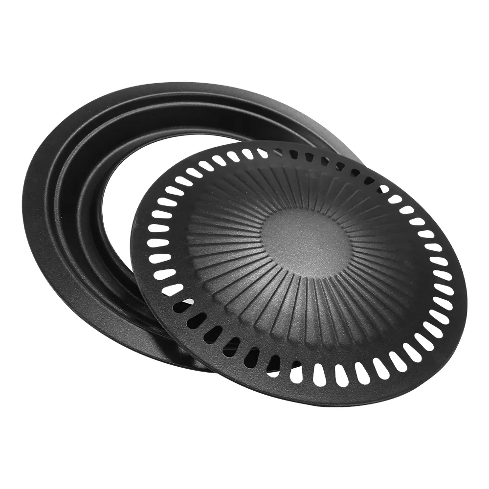 韓式圓形涮烤一體烤盤麥飯石不沾鍋烤盤方形可攜式戶外卡式爐烤盤 歷史價格詳細信息