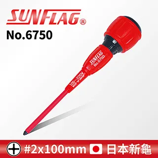 【SUNFLAG日本新龜】絕緣電工起子 十字 #2 x 100mm (No.6750) 歷史價格詳細信息