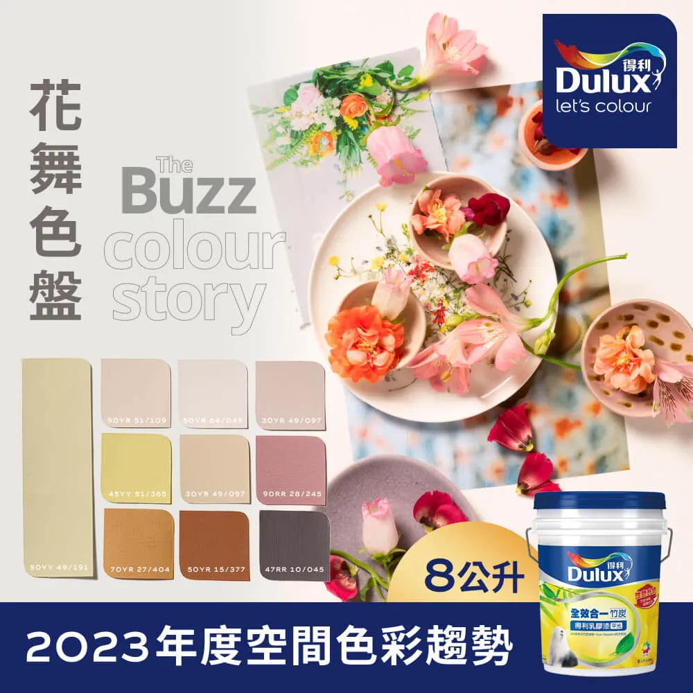【Dulux得利塗料】A986K 全效合一竹炭乳膠漆 2023年度色系-濱海 電腦調色（1公升裝） 歷史價格詳細信息