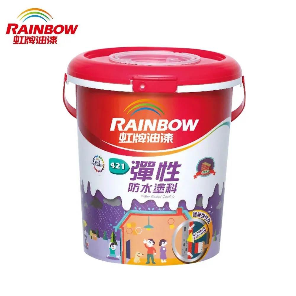 【Rainbow虹牌油漆】421 彈性防水塗料 冷調中性色系 電腦調色 有光（10公升裝） 歷史價格詳細信息