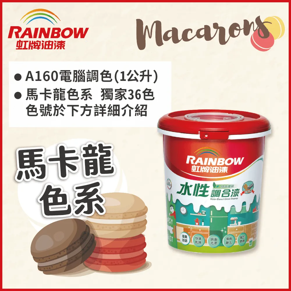 【Rainbow虹牌油漆】160水性調合漆 藍色系 電腦調色 有光（1公升裝） 歷史價格詳細信息