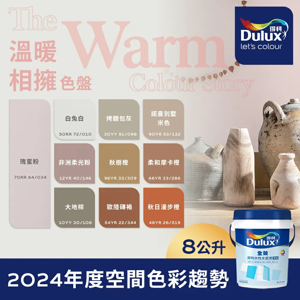 【Dulux得利塗料】A922 全效水泥漆 暖調中性色系 電腦調色（8公升裝） 歷史價格詳細信息