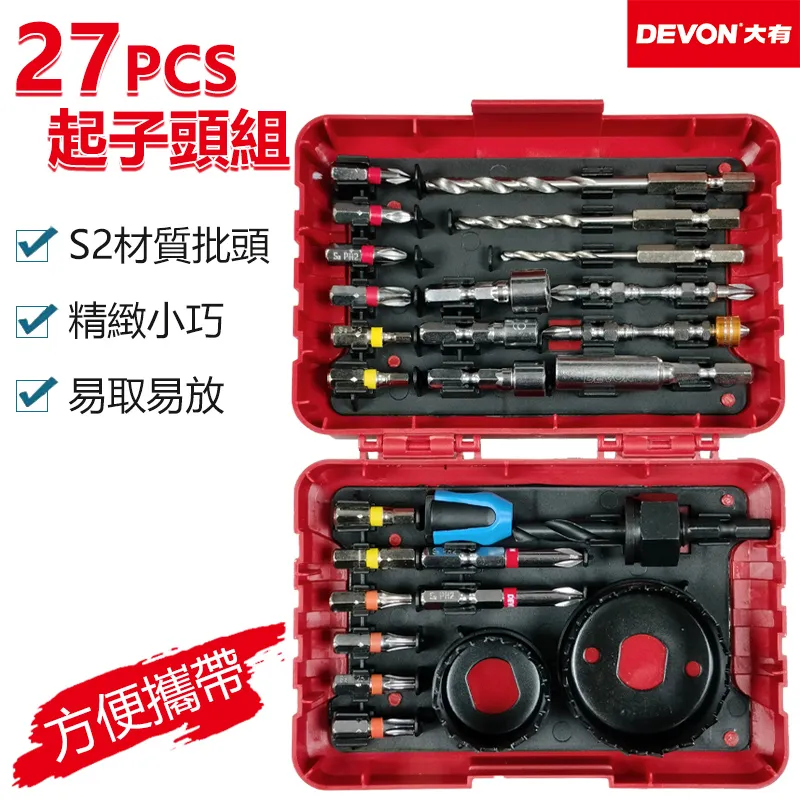 【DEVON大有】起子頭組 起子 24PCS 歷史價格詳細信息
