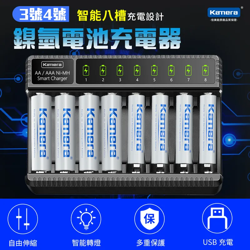 佳美能  Kamera 3號低自放充電電池 (4入組) 鎳氫電池 三號 環保 重覆充 1.2V AA 2200mAh 歷史價格詳細信息