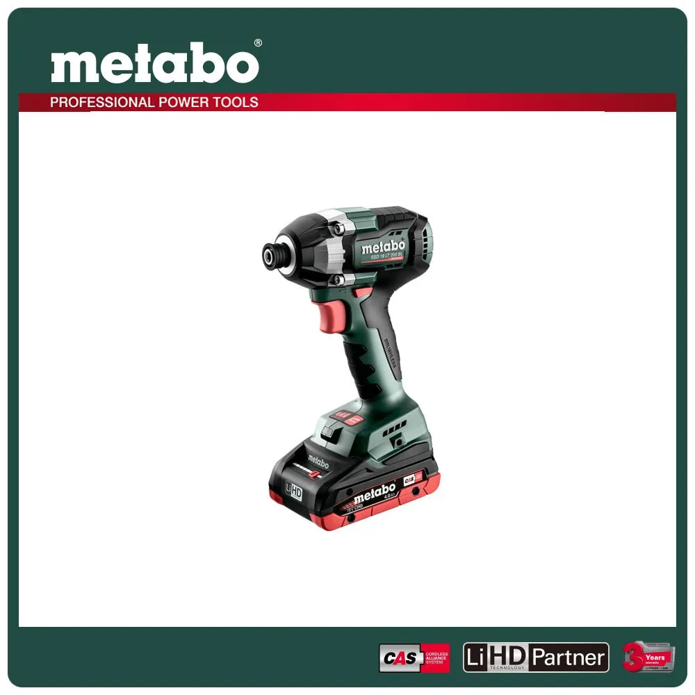 metabo 美達寶 18V鋰電無刷衝擊起子機 SSD 18 LT 200 BL 4.0HD (metaBOX) 價格比較,價格查詢,歷史價格詳細信息