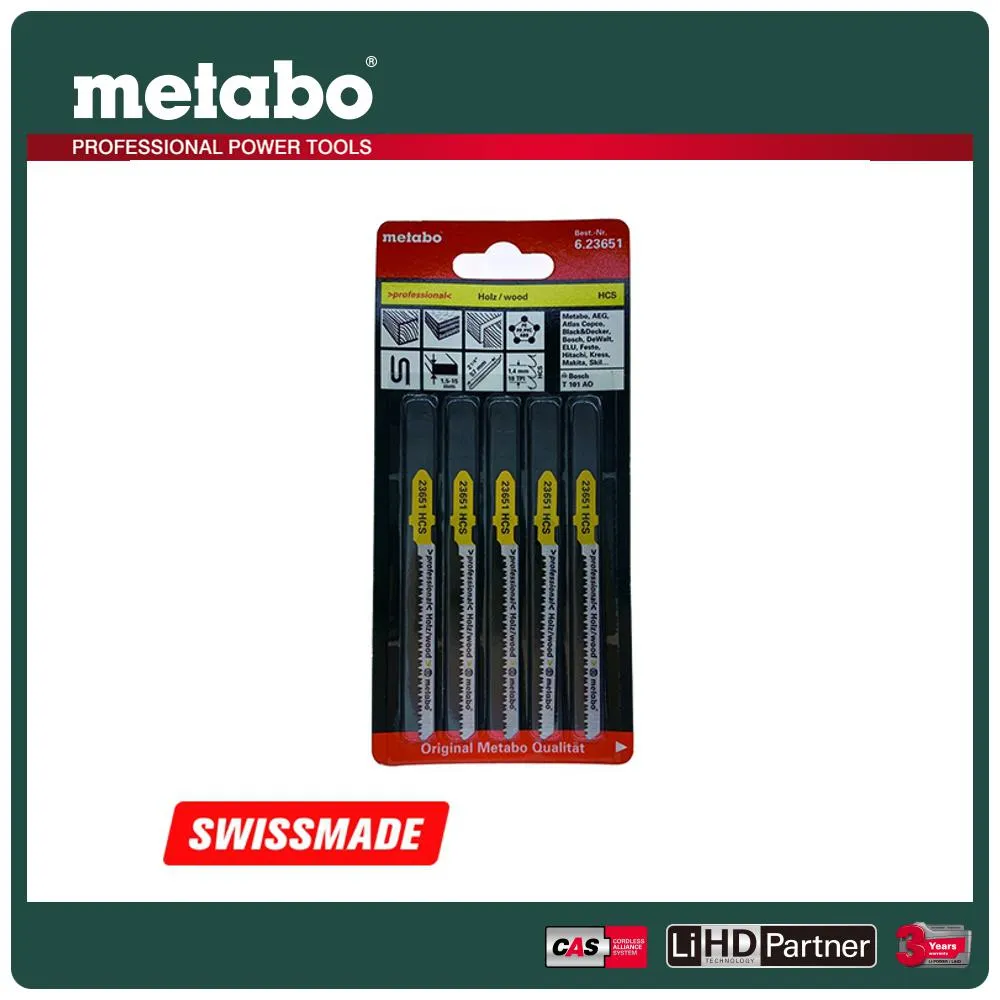 metabo 美達寶 木工線鋸片 91/ 3.0mm/ 8T (T301CD) 623654000 5支裝 歷史價格詳細信息