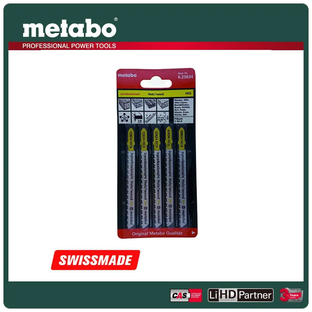 metabo 美達寶 木工線鋸片 91/ 3.0mm/ 8T (T301CD) 623654000 5支裝 歷史價格詳細信息