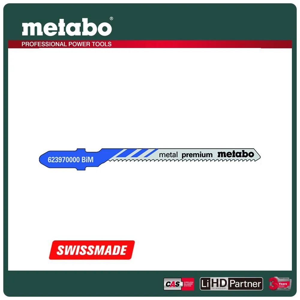 metabo 美達寶 金屬線鋸片 74/ 1.2-2.6mm/ 21-10T (T123XF) 623676000 5支裝 歷史價格詳細信息
