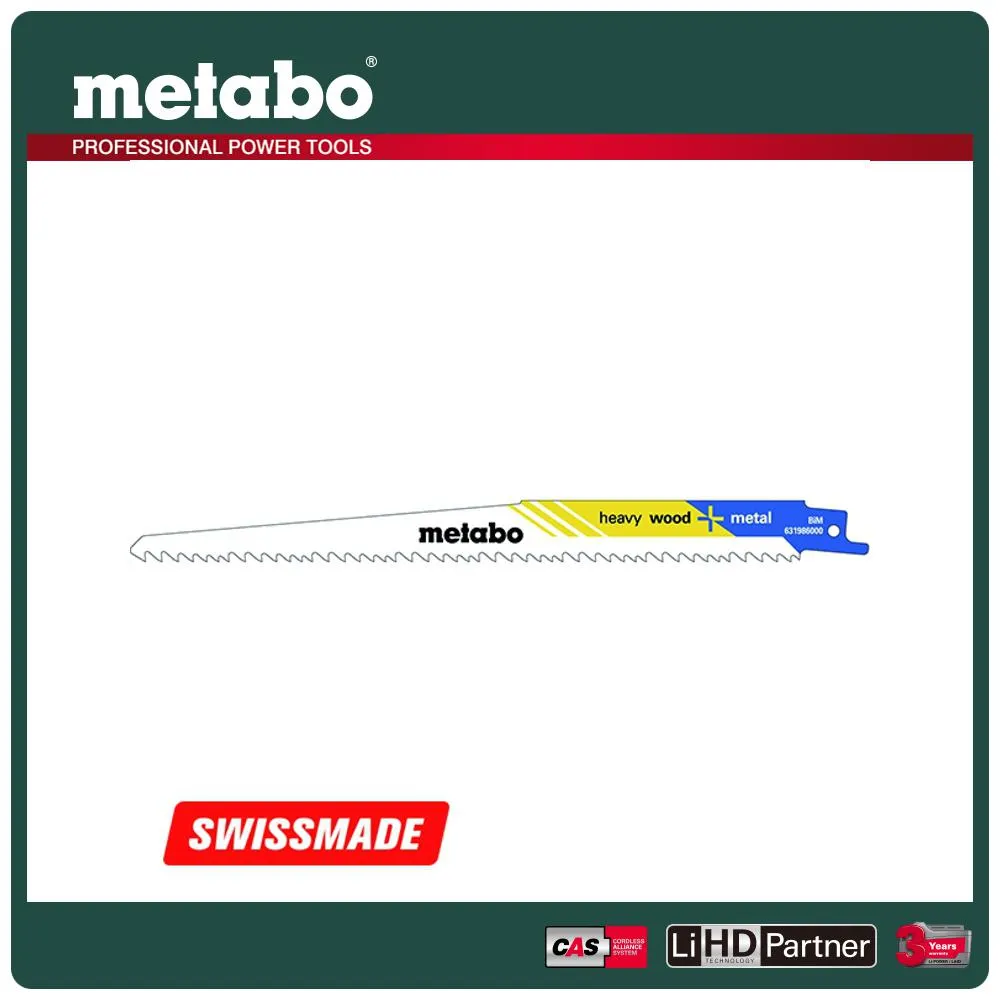 metabo 美達寶 木材+金屬軍刀鋸片 150/ 1.8/ 2.6mm (S922VF) 631492000 5支裝 歷史價格詳細信息