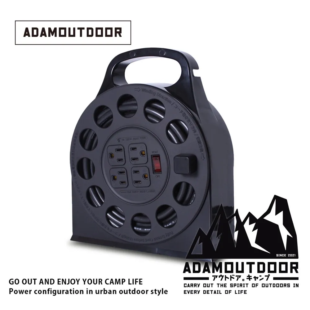 【ADAMOUTDOOR】4座3PIN輪座式延長線 三色(悠遊戶外) 歷史價格詳細信息