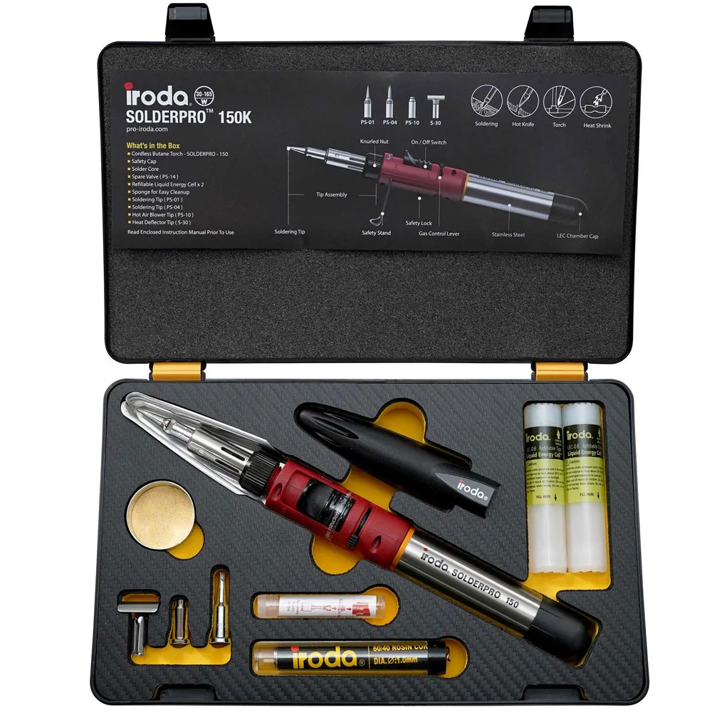 Iroda PRO-120K 金屬耐用型自動點火瓦斯烙鐵4件組 歷史價格詳細信息