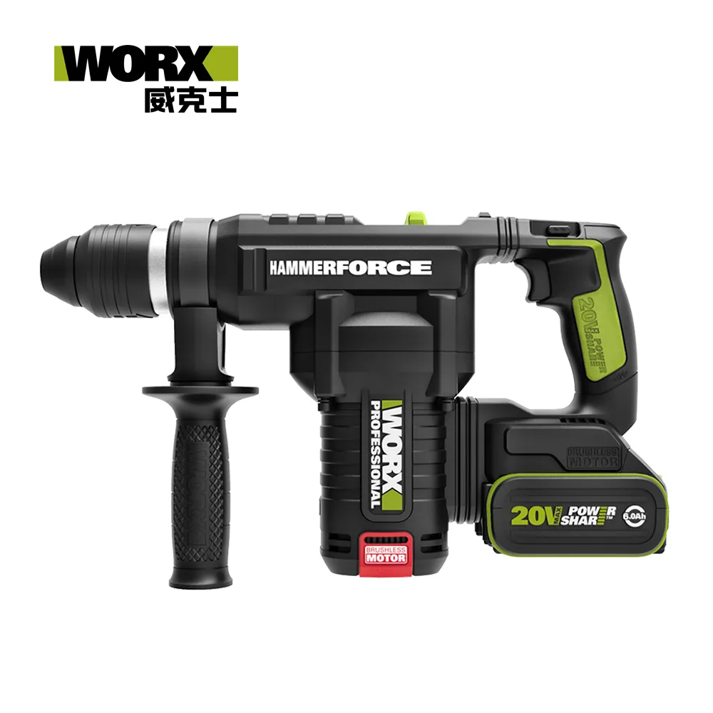 WORX 威克士 20V 26mm 鋰電無刷電錘 雙6.0Ah WU399 歷史價格詳細信息
