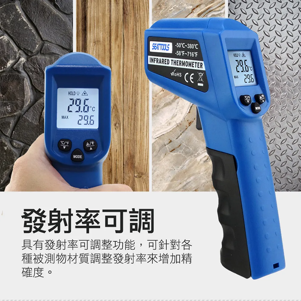 【儀表量具】MET-TG380 非接觸測溫 高溫槍 工業用 溫度計 電子水溫油溫計 家用烘焙 食品  溫度檢測儀 歷史價格詳細信息