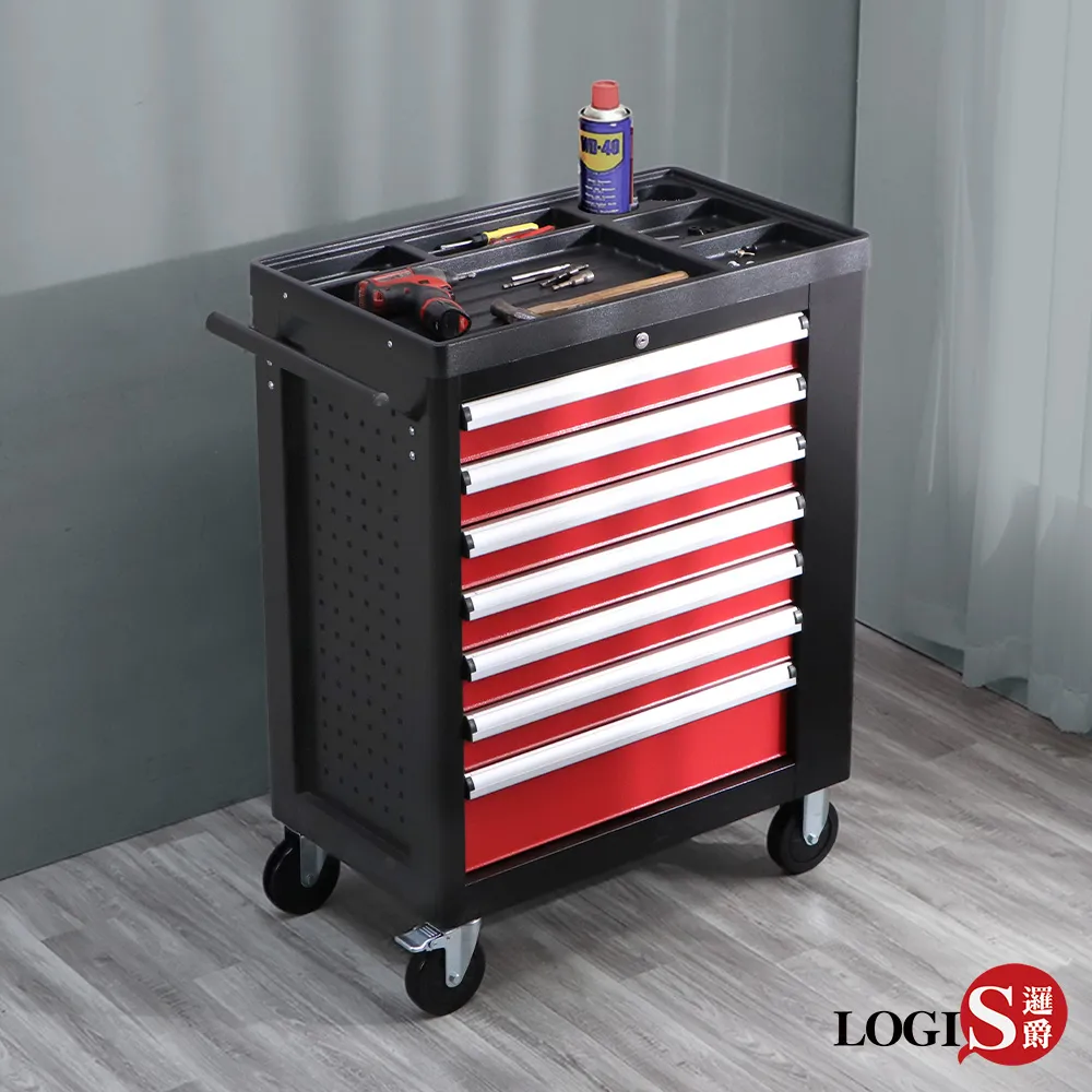 LOGIS 七抽工業專業款工具推車 收納櫃 工具櫃 工具車【TZ37】 歷史價格詳細信息