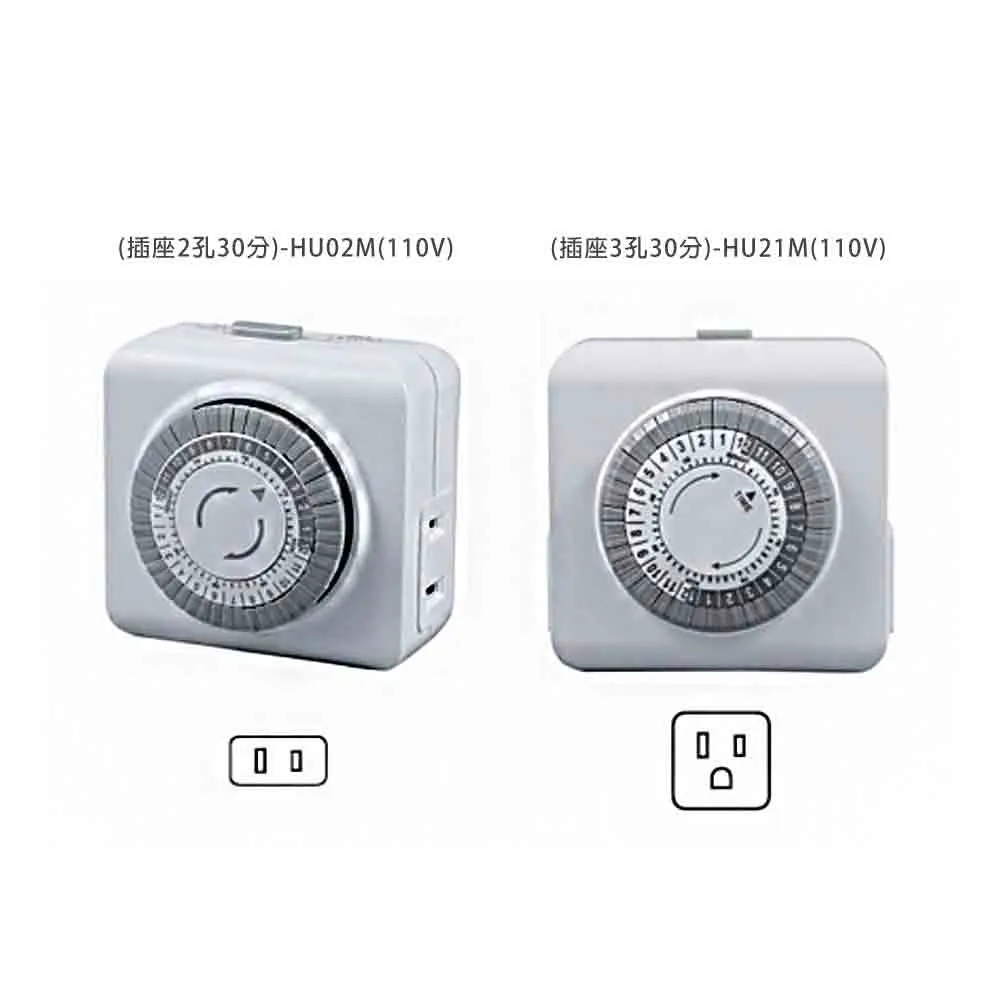 GoHome 24小時制定時器(插座2孔30分)-HU02M(110V) 歷史價格詳細信息