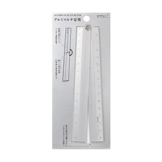 日本 MIDORI《鋁製磁力防滑尺規》30cm / 銀色 歷史價格詳細信息