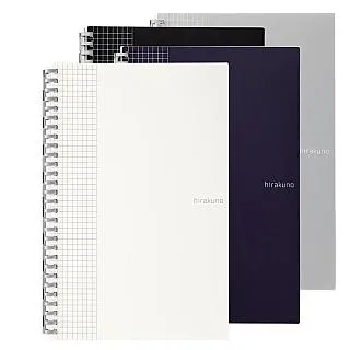 文書考試專用 日本 LIHIT LAB. hirakuno A7 8孔扭環方格活頁筆記本(N-1670)淡色方眼內頁 歷史價格詳細信息