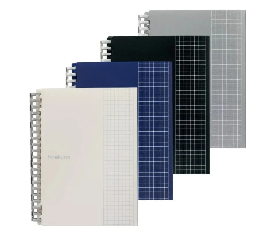 日本 LIHIT LAB. hirakuno A6/橫式A5 二用 17孔扭環方格活頁筆記本(N-1677)淡色方眼內頁 歷史價格詳細信息