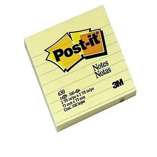 3M 630 Post-it 利貼 可再貼橫格便條紙 便利貼 黃色 76.2x76.2mm 歷史價格詳細信息