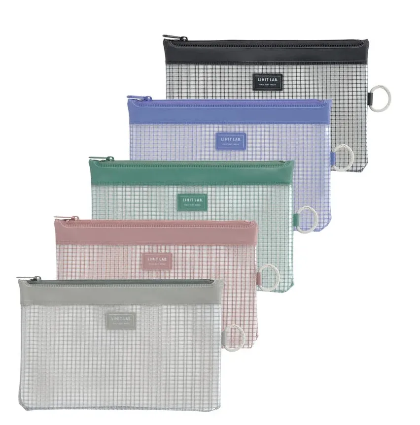 日本製造 LIHIT LAB. 通帳 鈔票用多功能透明網絲百寶袋附扣環(F-236)商務經典耐用 歷史價格詳細信息