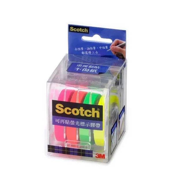 3M Scotch 可再貼螢光標示膠帶 812 附台 補充包 四色【金玉堂文具】 歷史價格詳細信息