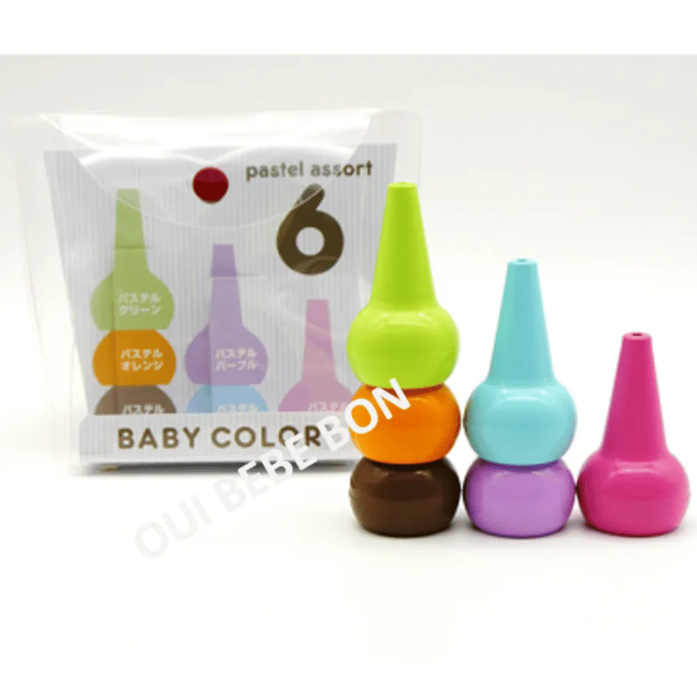 【AOZORA】日本製 Baby Color 積木造型安全無毒蠟筆6色/兩款(寶寶蠟筆、兒童蠟筆、安全蠟筆) 歷史價格詳細信息