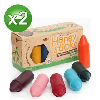 【Honey Sticks】純天然蜂蠟無毒浴室可水洗蠟筆(7色x2組) 歷史價格詳細信息
