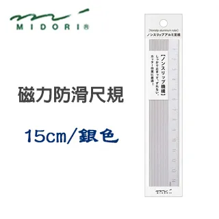 日本 MIDORI《鋁製磁力防滑尺規》30cm / 銀色 歷史價格詳細信息