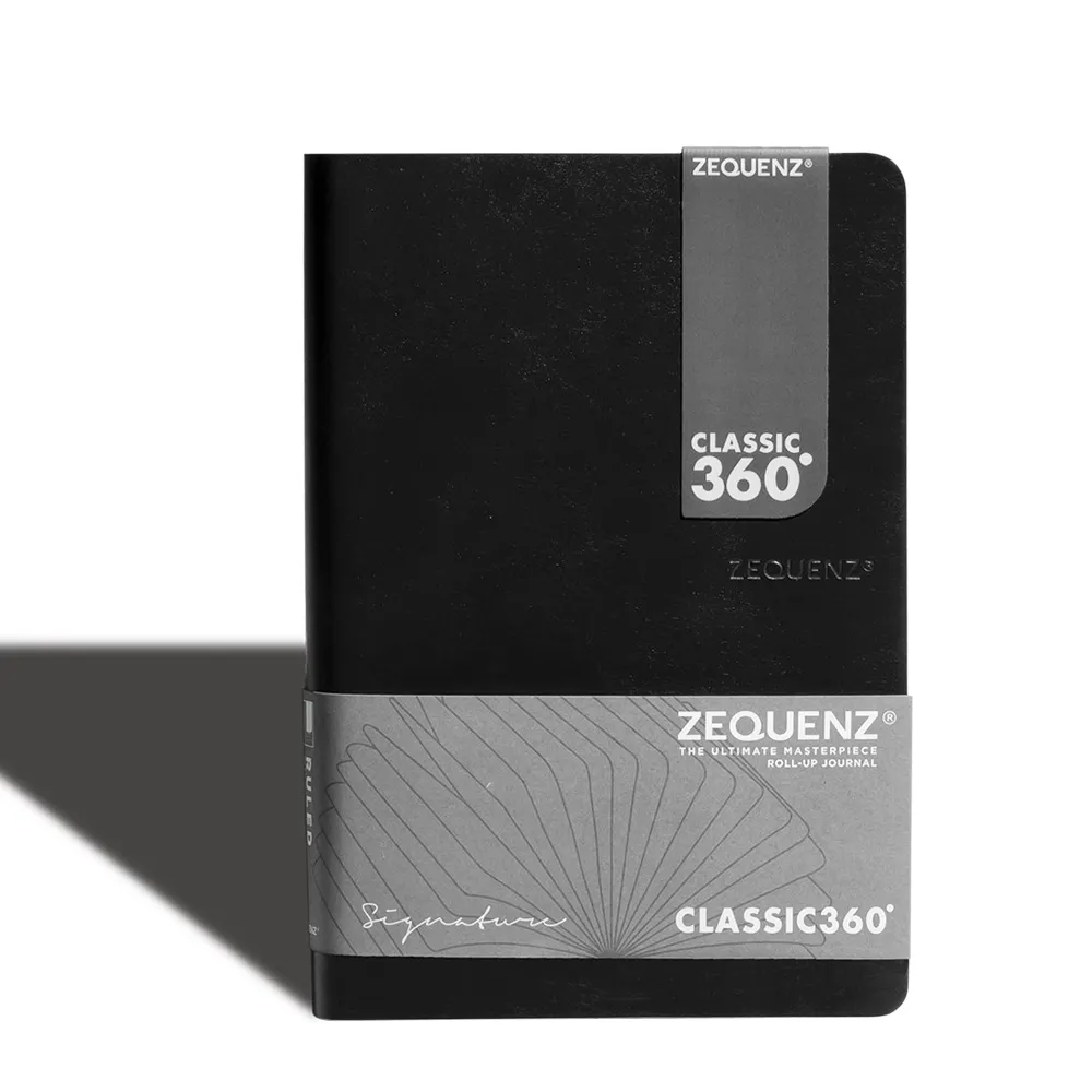 ZEQUENZ 360度可摺疊捲曲筆記本(黑色)(A6)(方眼內頁) 歷史價格詳細信息