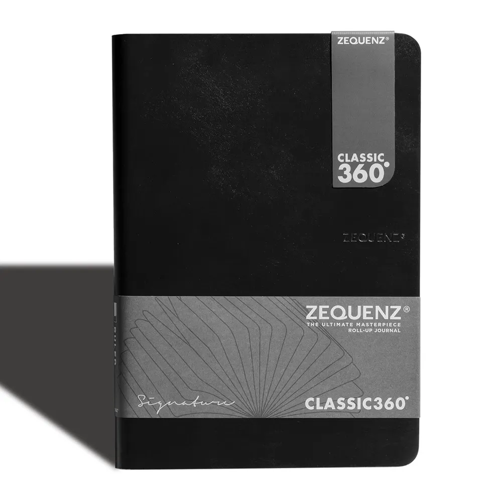 ZEQUENZ 360度可摺疊捲曲筆記本(黑色)(A6)(方眼內頁) 歷史價格詳細信息
