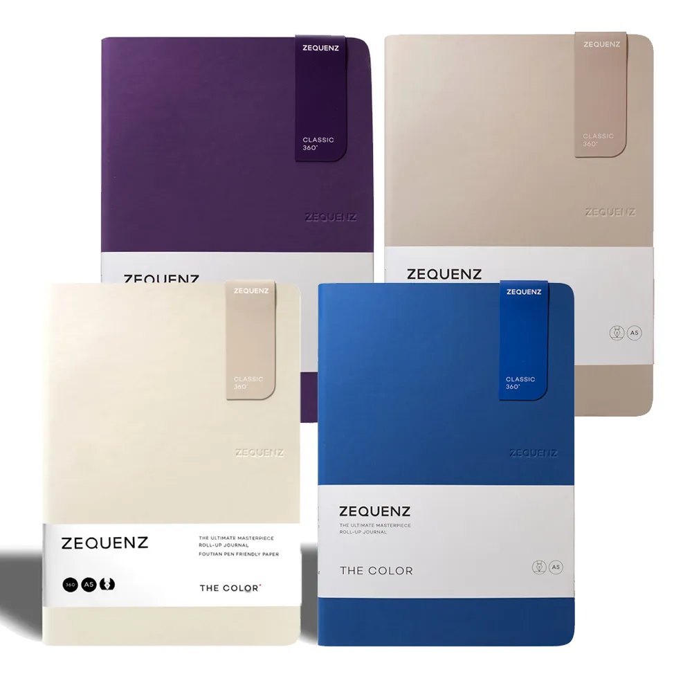 ZEQUENZ 360度可捲曲筆記本-繽紛系列A6-/皇家藍色/方格內頁 歷史價格詳細信息