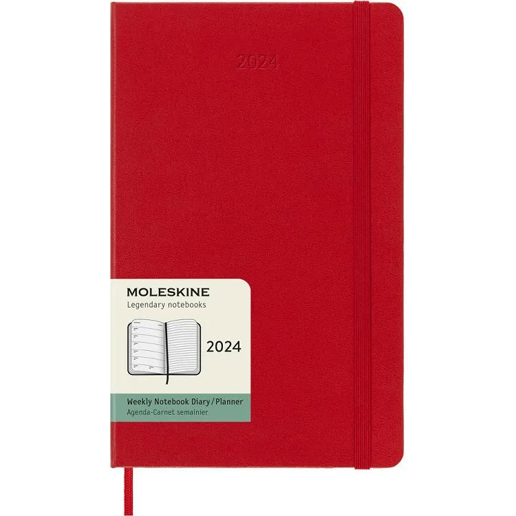 Moleskine 2024週記手帳12M硬殼-L紅【金石堂】 歷史價格詳細信息