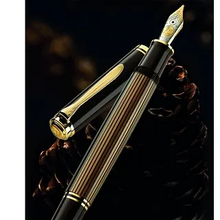 德國 Pelikan百利金 Souverän帝王系列 805 M805 18K金鋼筆(藍條銀夾) 歷史價格詳細信息