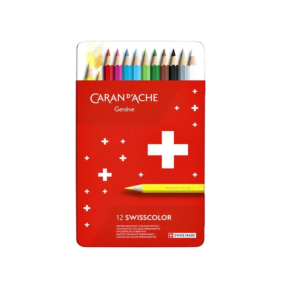 CARAN d'ACHE 瑞士卡達  學生級水溶性色鉛 12色/盒 1285.712 歷史價格詳細信息