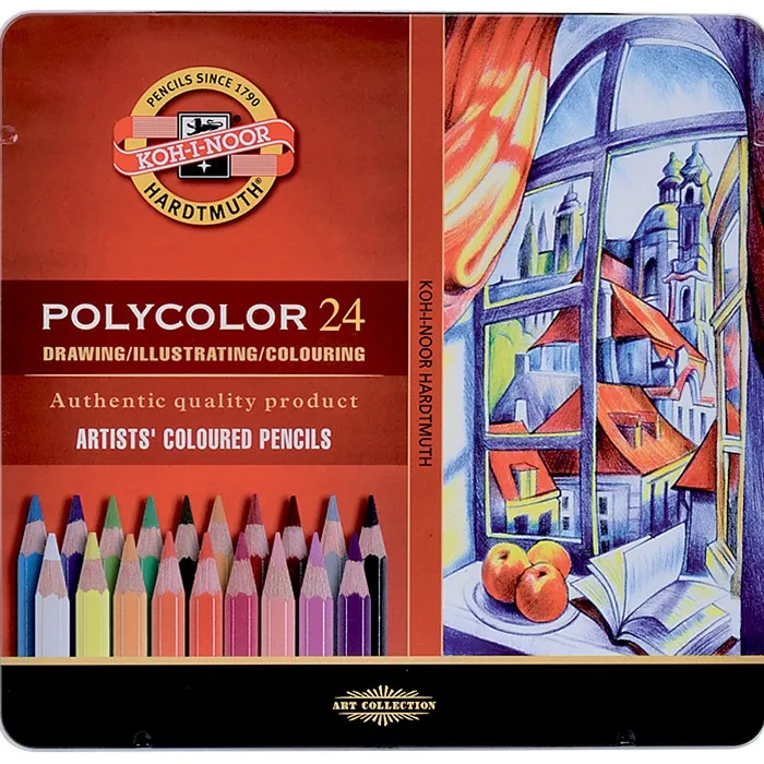 捷克製KOH-I-NOR 24色油性色鉛筆(手工製造刺蝟型24支組)*藍色紋身 歷史價格詳細信息