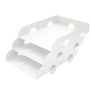 文件座三層文件框橫式多層立式文件架加厚桌面筐檔案整理資料架置物架書立收納盒辦公用品文件框文件盤~佳盛百貨 歷史價格詳細信息