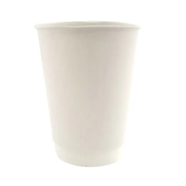 12盎司oz加厚雙層白色牛皮紙杯熱咖啡一次性豆漿奶茶紙杯帶防漏蓋 歷史價格詳細信息