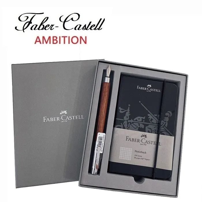 Faber-Castell 成吉思汗AMBITION 高級天然椰木鋼筆+筆記本禮盒組(筆蓋可刻字) 歷史價格詳細信息