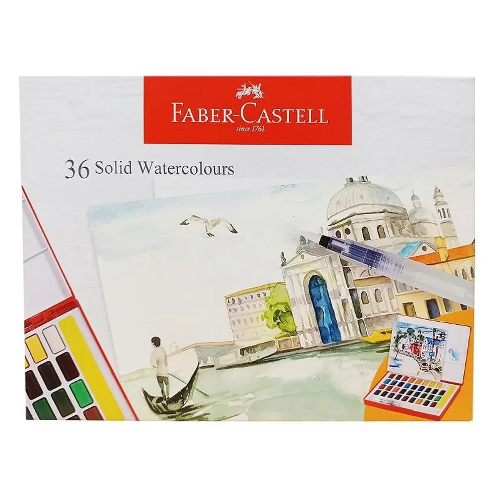 Faber-Castell 紅色系 攜帶型金屬亮色水彩塊24色 歷史價格詳細信息