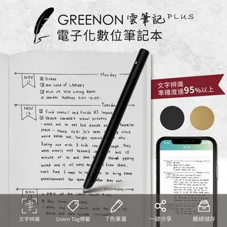 GREENON 雲筆記 Plus 電子化數位筆記本 智慧筆畫辨識 即時同步 歷史價格詳細信息
